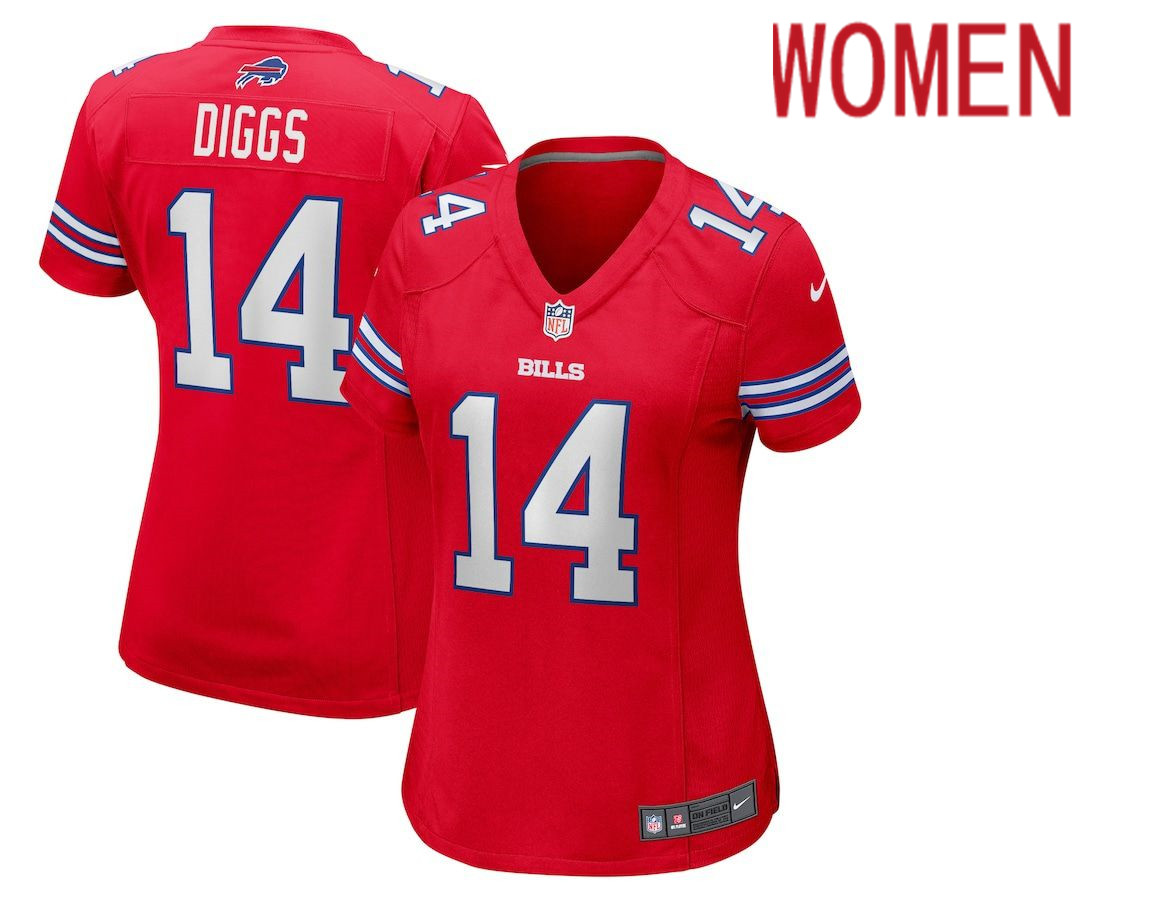 Women Buffalo Bills #14 Stefon Diggs Nike Red Game NFL Jersey
